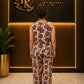 Beige Floral Printed Cotton Co-Ord Set for Women